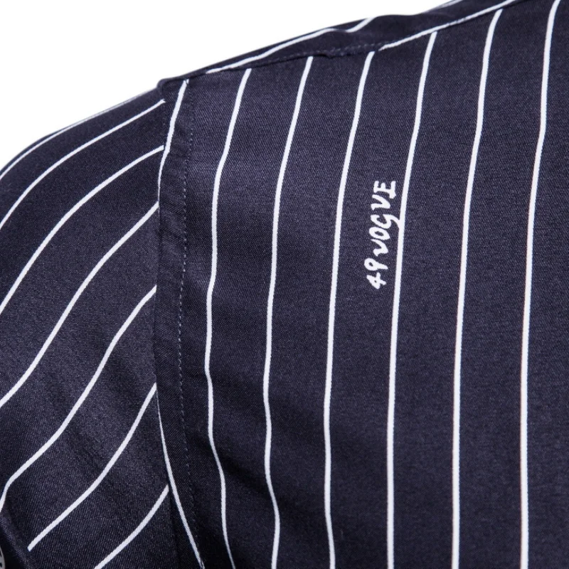 

Men's Summer Short-sleeved Shirts with Stylish Casual Men's Tops and Half-sleeved Workwear Trend Shirts Men Shirt Striped Shirt