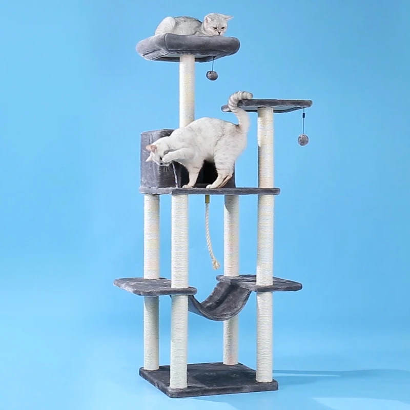 

For Fun Cat House Sleeping Pet Scratching Post Frame Holes For Cat Playing Training Domestic Delivery Cat Furniture Playing