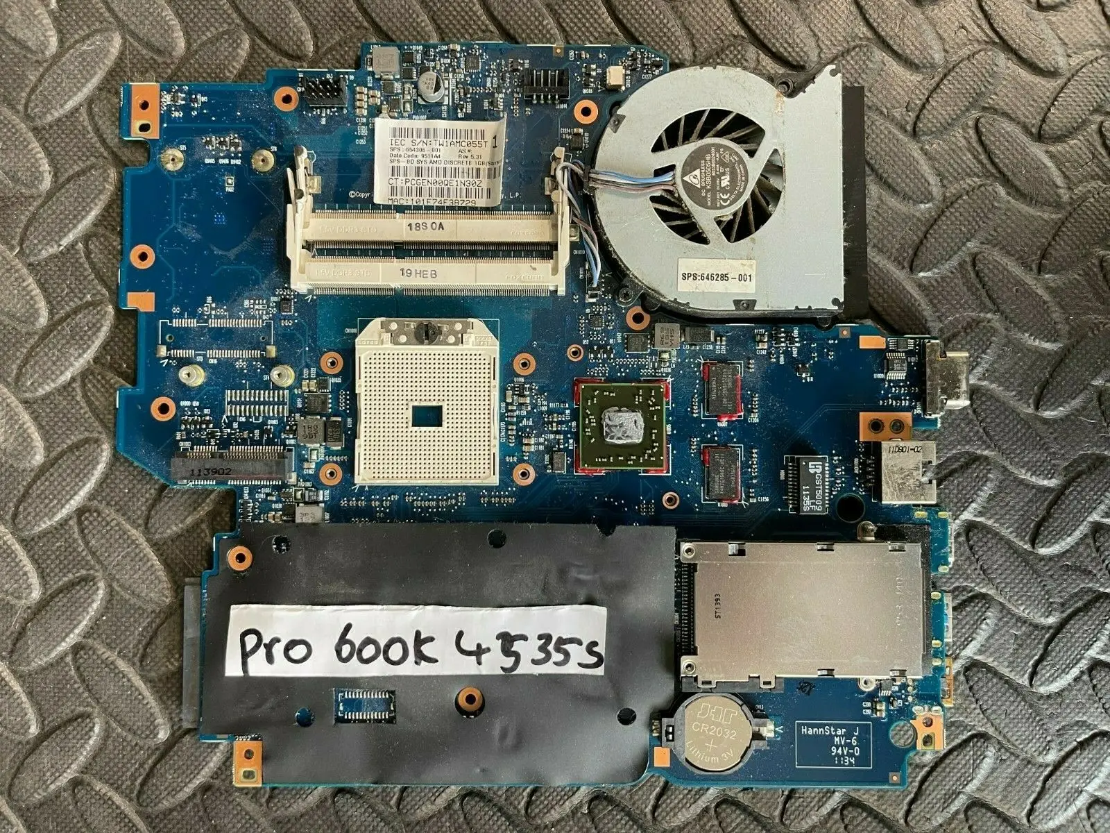 

654306-001 HP ProBook 4535s Socket FS1 Laptop Motherboard