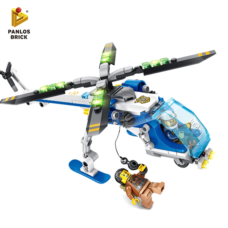 Штабелирование полицейские блоки Вертолет Лодка внедорожник автомобиль