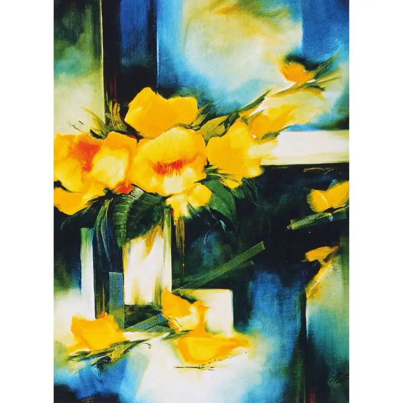 

Anonymous Flowers Water Color Paint Print Canvas Print 50x70 cm
