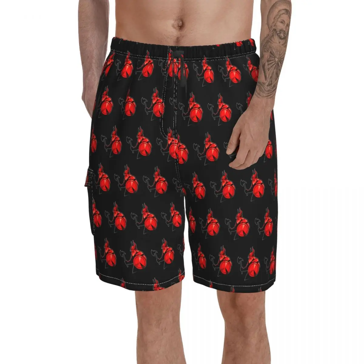 

Beach Viking Warrior With An Axe Viking(1) Lagertha, Ragnar, Nordic Breathable Quick Dry Nerdy Male Shorts