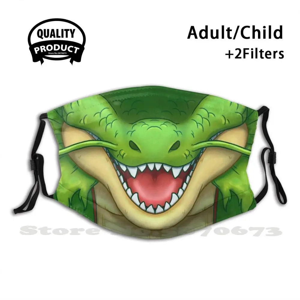 Зеленые модные маски для рта с венчиком дракона маска взрослых и детей лица