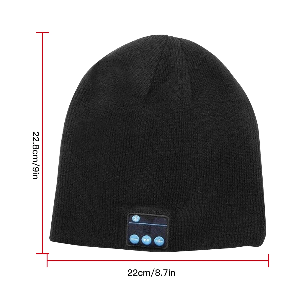 

Wireless Bluetooth 5.0 Headphones Sports Music Hat Smart Headset Beanie Cap Winter Warm Knitted Cap