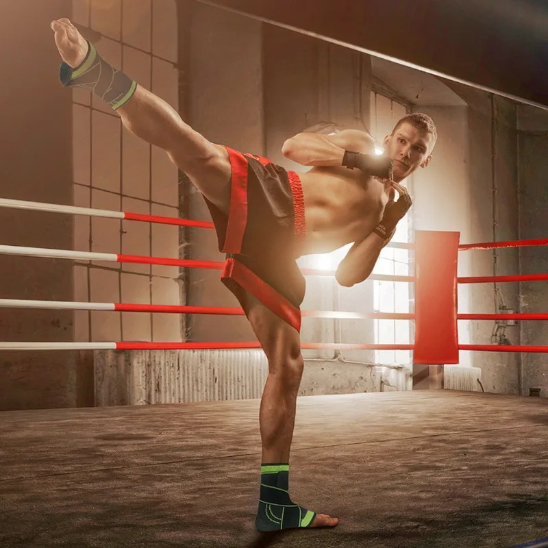 

2PCS Basketball Sports Ankle Support Outdoor Exercise Foot Protection Four-sided Elastic Warmth Breathable Ankle Protective Gear