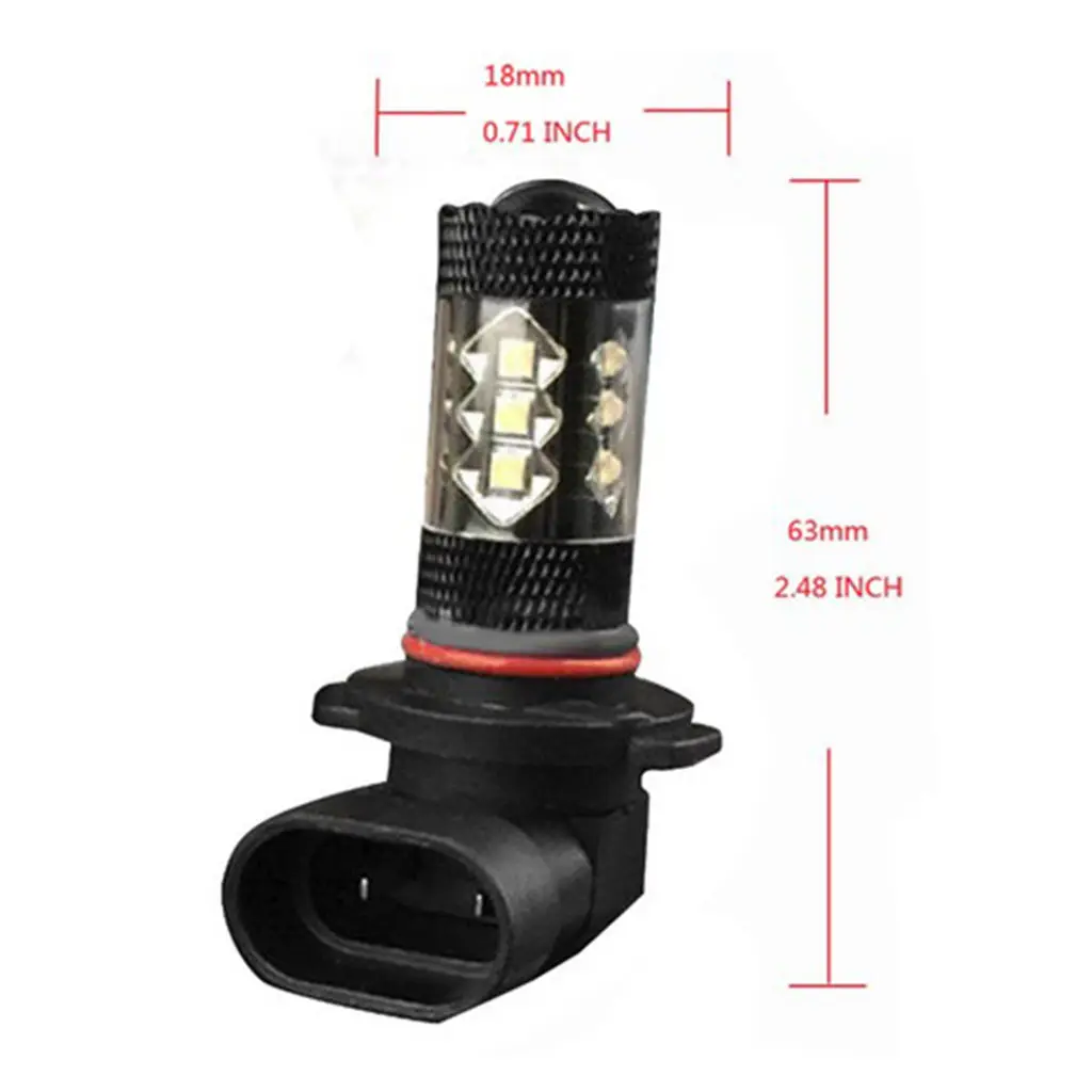 

HB4 9006 16-LED 80W 7000K 1920LM High Power Fog Driving Light Bulbs - White