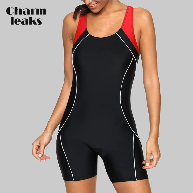 Charmleaks цельный женский спортивный купальные Костюм купальник в стиле пэчворк для