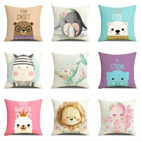 linen pillowcase cute animal print pillowcase home decor sofa upholstered pillowcase pillowcase 45x45cm 1 piece