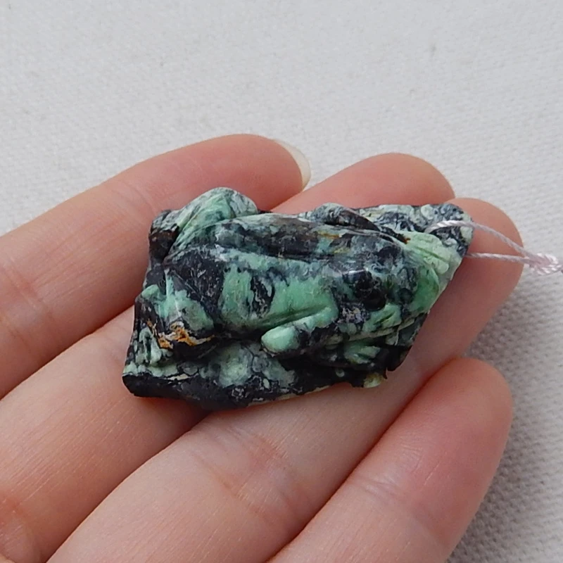 Распродажа 1 шт. зеленая Бирюзовая лягушка ручной работы самодельные ювелирные