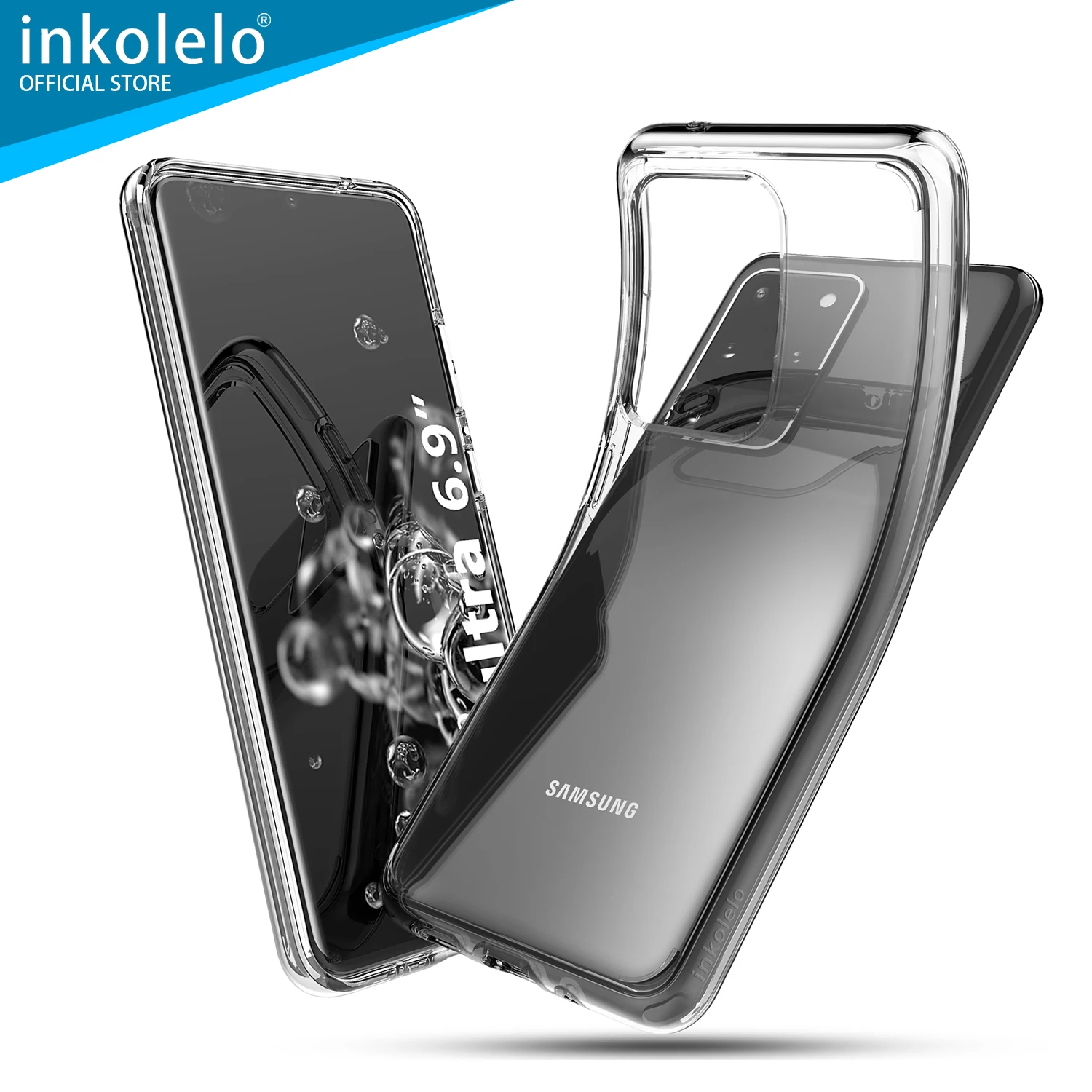 

Inkolelo Transparent Samsung Galaxy S20 Ultra Case [Air Cushion] Soft TPU Bumper and Hard PC Back Shockproof Protective HD Clear