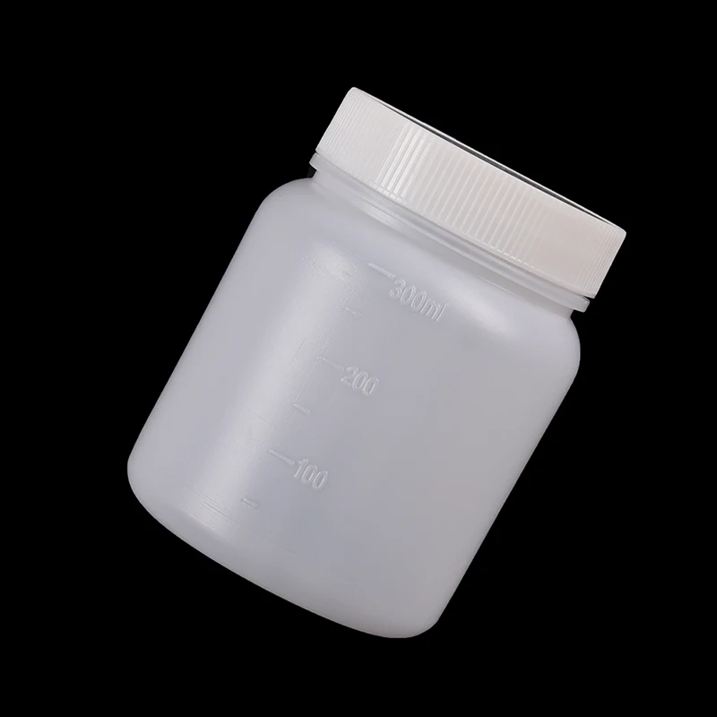 

300mL Laboratory Chemical Storage Case White Plastic Wide Mouth Bottle