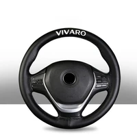 15 inch top genuine leather steering wheel cover for opel vivaro car interior accessories