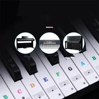 transparent detachable music decal notes piano keyboard stickers colorful piano notes sticker