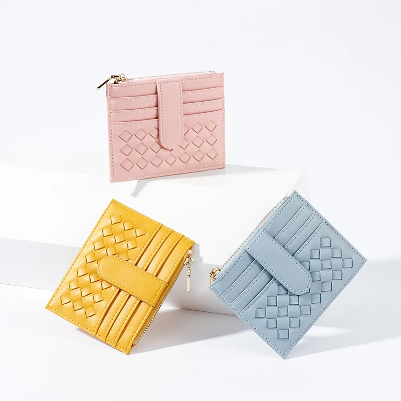 Повседневный многофункциональный кошелек XZP в стиле ретро мягкий женский тканый