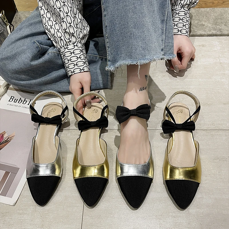 

Closed Toe Sandals 2021 Women's Suit Female Beige Summer Heels Low-Heeled Shoes With Strap Mary Jane New Black Flat Girls Low-he
