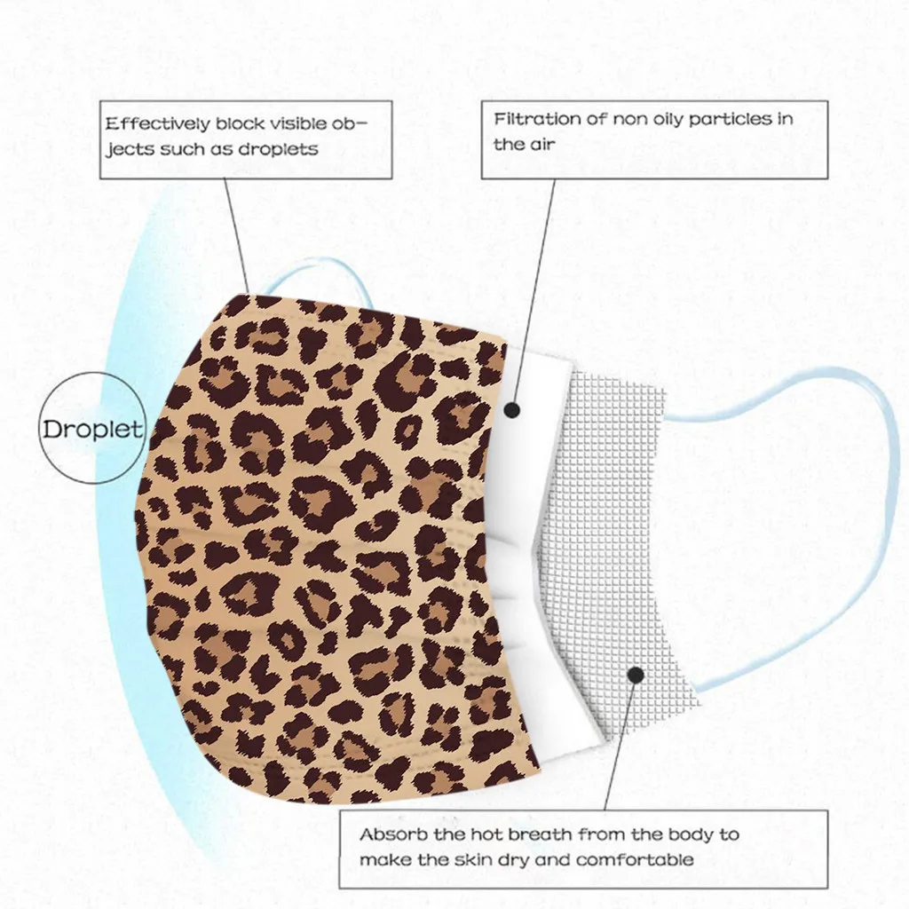 Трехслойная одноразовая маска для взрослых пыленепроницаемый женский