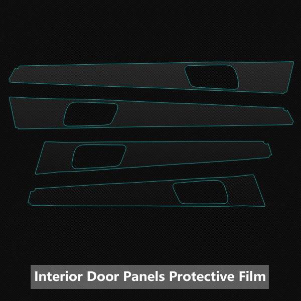 Door Panel Для porsche panamera 971 LWB- интерьер центральной консоли Управление Панель двери Шестерни gps Экран защитная пленка tpu наклейки - Название цвета: Door Panel
