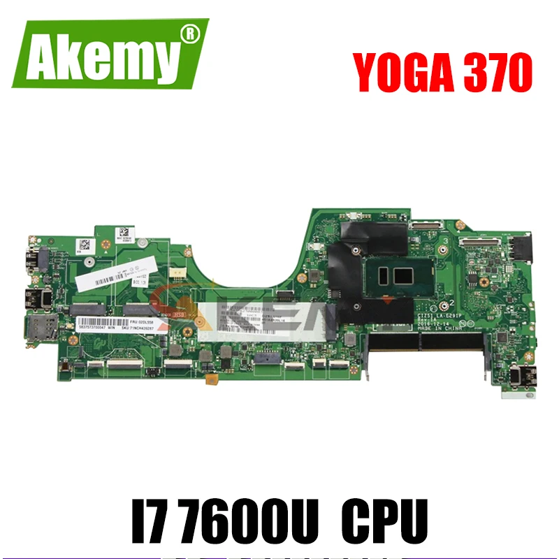 

Akemy LA-E291P материнская плата для Lenovo ThinkPad Йога 370 ноутбук материнская плата I7 7600U Испытано 100% работает FRU 01HY149 01HY151
