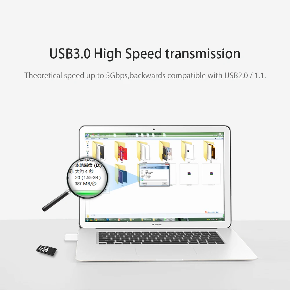 ORICO кард-ридер USB 3,0 5 Гбит/с OTG для Micro TF флэш-карты памяти, адаптер для ноутбука, аксессуары для Macbook Pro