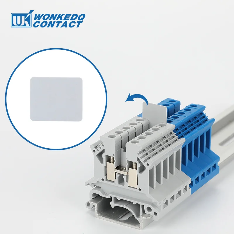 1Pc UK Type Partition Plate TS-K TS-KK3 For UK2.5 Separate Cover Din Rail Terminal Block Accessories TS K Separating - купить по