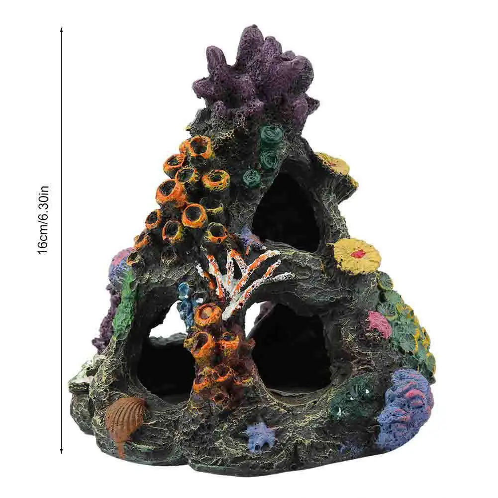 Моделирование смолы горная Рыба Аквариум рокерские кораллы пейзаж украшения