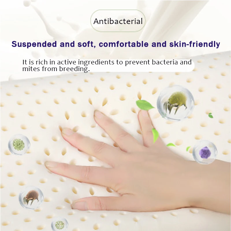 Чистая натуральная латексная подушка Массажная для шеи из Шри-Ланки кровати с