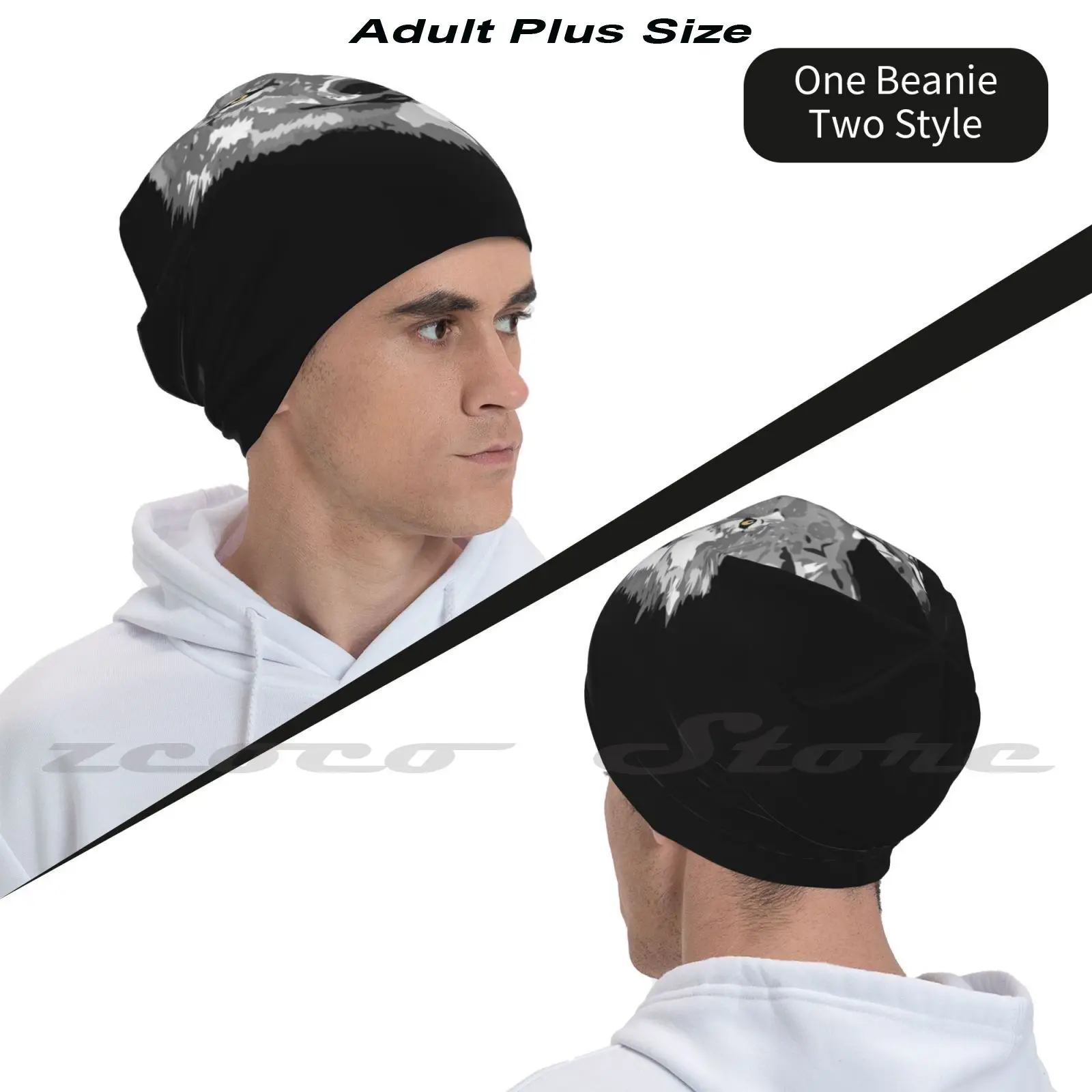 Футболка с волком вязаная шапка эластичная мягкая Кепка индивидуальным рисунком