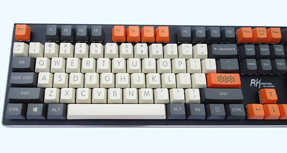 NPKC Винтажный стиль Duke Orange OEM толстые PBT брелки ANSI ISO темно-серый бежевый оранжевый для Cherry MX переключатели механическая клавиатура