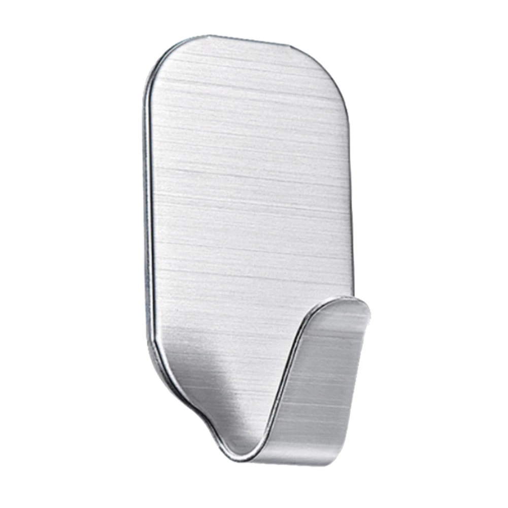

Self Adhesive Hooks 10Pcs/set Strong Stainless Steel Adhesive Wall Hangers Rust Proof for Kitchen Bathroom Cabinet BJSto