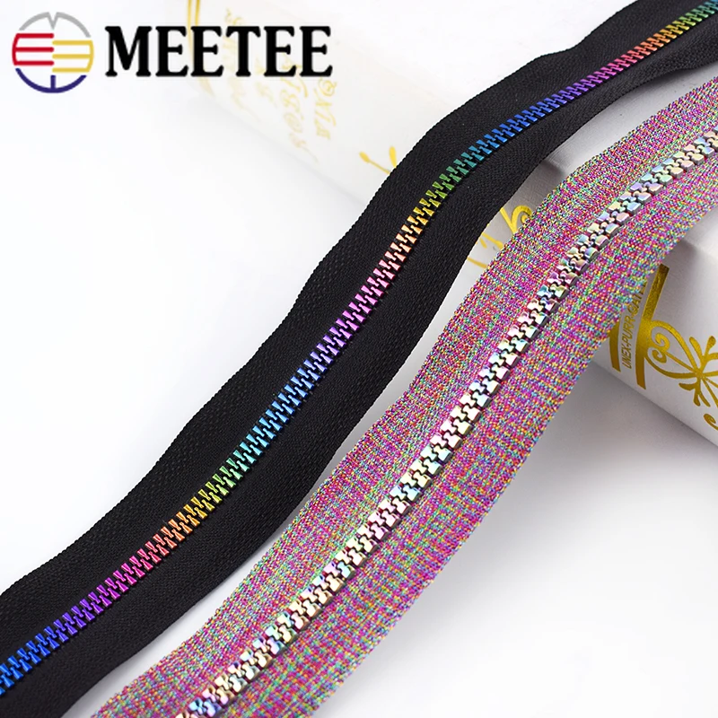 Meetee 2/4/8M 5# Resin Coded Coil Zipper for Bag Decoration Zippers Coat Jacket Repair Sewing Zips DIY Garment Tailor Accessory | Дом и сад