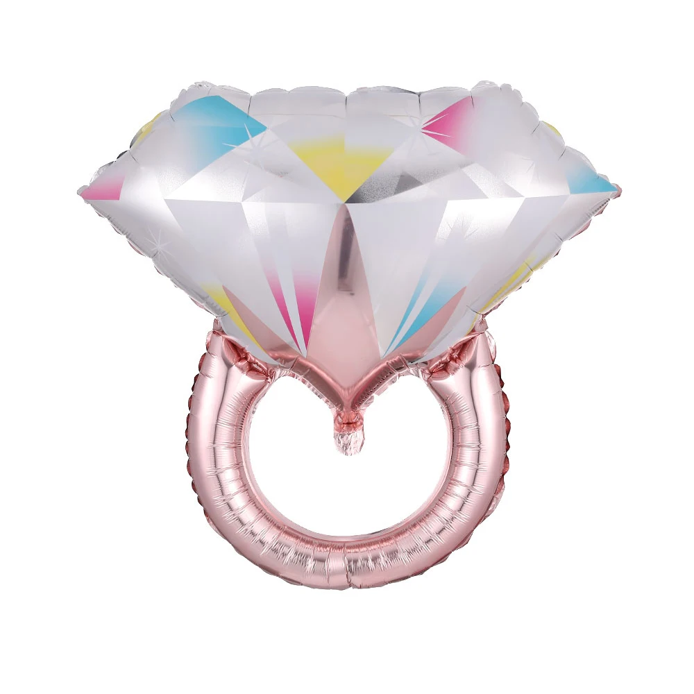 Гигантское розовое золото бриллиантовое кольцо фольги воздушный шар для невесты