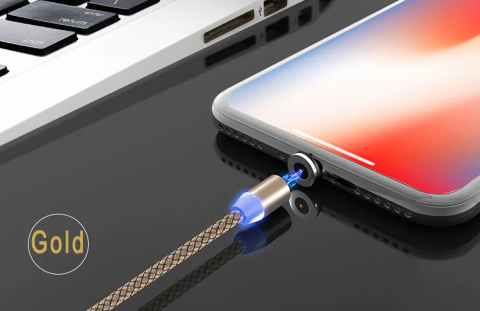Вы первый Usb-c кабель Micro USB Магнитный кабель type C провод для iPhone металлический штекер светодиодный зарядный кабель 1 м/2 м для Android ios