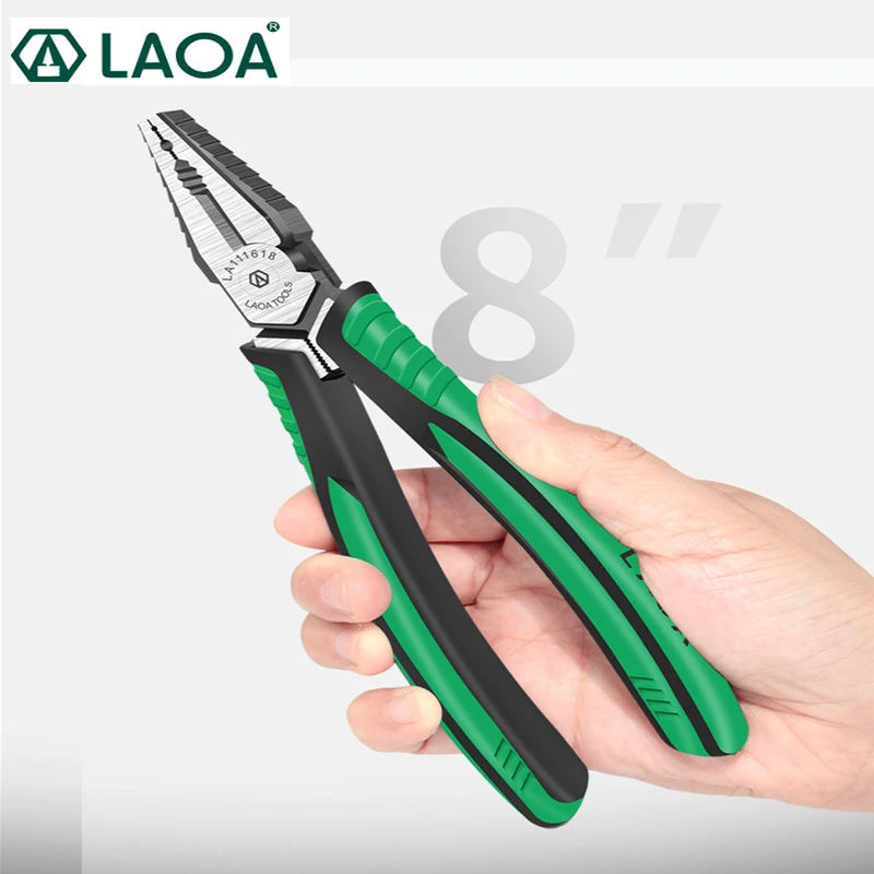 

LAOA Multifunctional Combined Pliers CR-V Diagonal Pliers Long Nose Pliers Wire Cutting Pliers Professional Electrical Tools