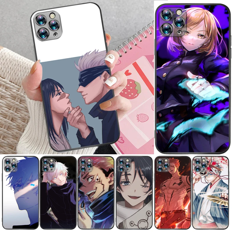 

Jujutsu Kaisen Satoru Gojo Yuji Itadori Sukuna Fushiguro Megumi Phone Case For iPhone XR XS Max Cases Back Cover Carcasa