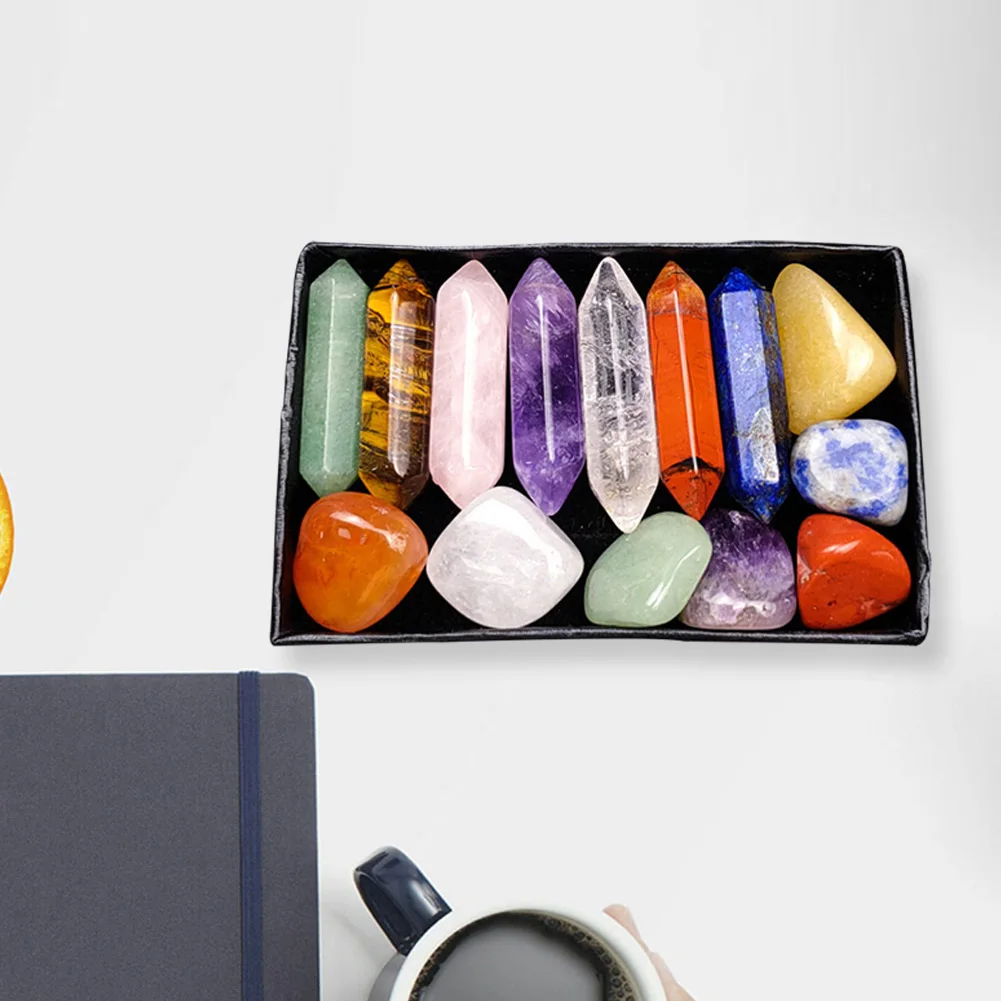 Рейки натуральный камень семь чакра шестиугольная колонна Кристалл Мощность