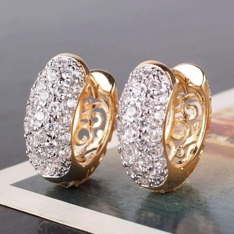 2 шт./компл. Для женщин Золотой Цвет нержавеющая сталь, милая маленькие серьги-кольца для девочек для свадебных церемоний, Brincos, можно носить с заявление ювелирные изделия - Окраска металла: 0001