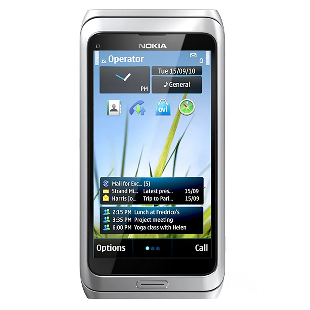 Оригинальный Nokia E7 3G мобильный телефон Восстановленный-99% новый WIFI GPS 8MP QWERTY
