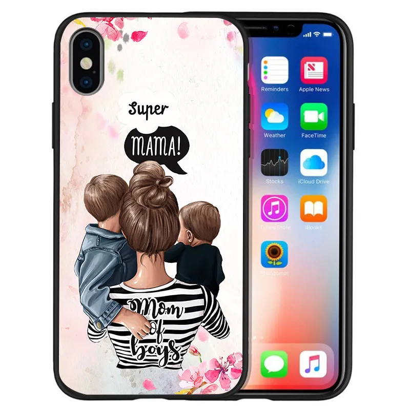 Чехол для iPhone 11 Pro сделай сам на выбор маленькой мамы королевы мыши принца чехол 7 X