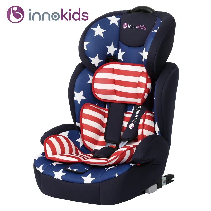 Innokids Children Safety Seat 9 Months-12-Year-Old Baby Car Safety Seat Baby ISOFIX Hard Port 3C Certification Star Blue