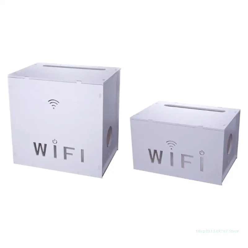 

C5AD Wifi Wire Router Storage Box Decoder Shelf Power Strip Cord Management Organizer