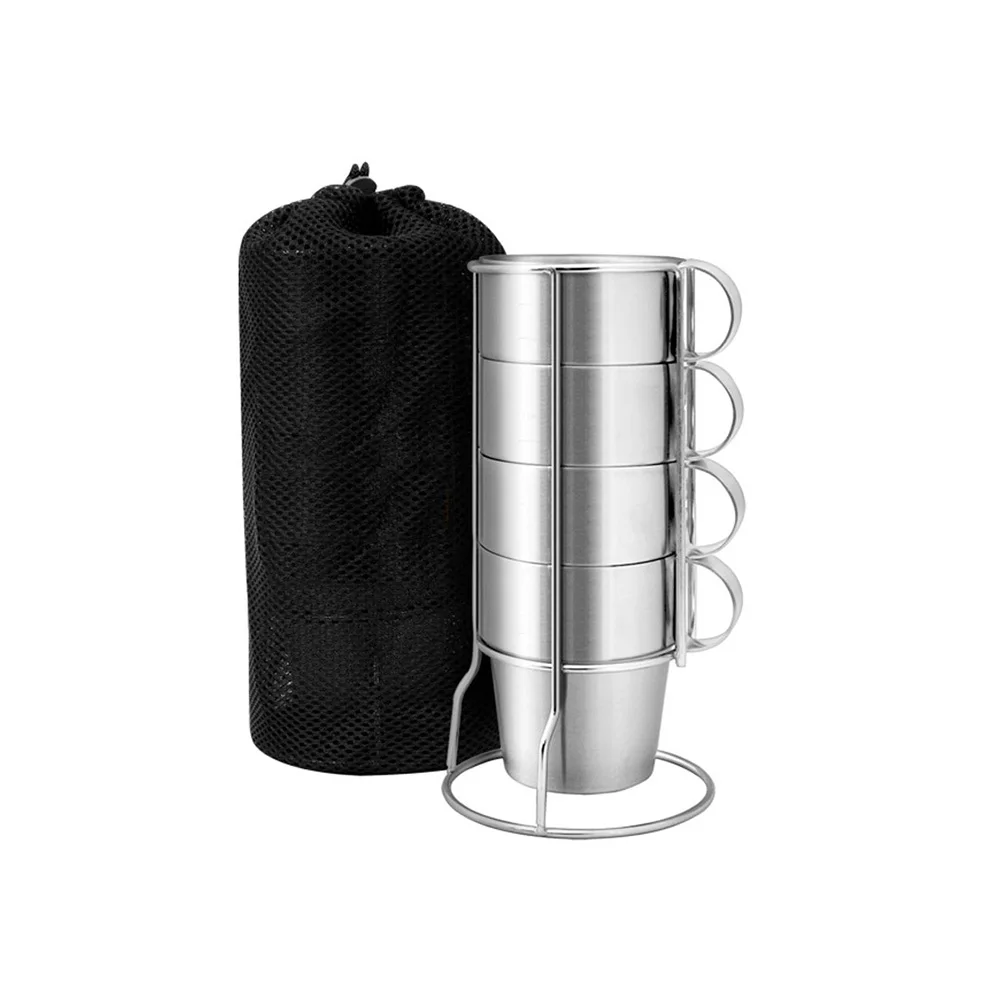 Двойная чашка из нержавеющей стали многослойный круглый дизайн гигиеническая