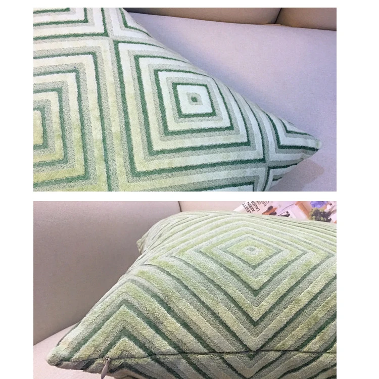 Наволочка с геометрическим рисунком шенилл стекающая наволочка серый желтый