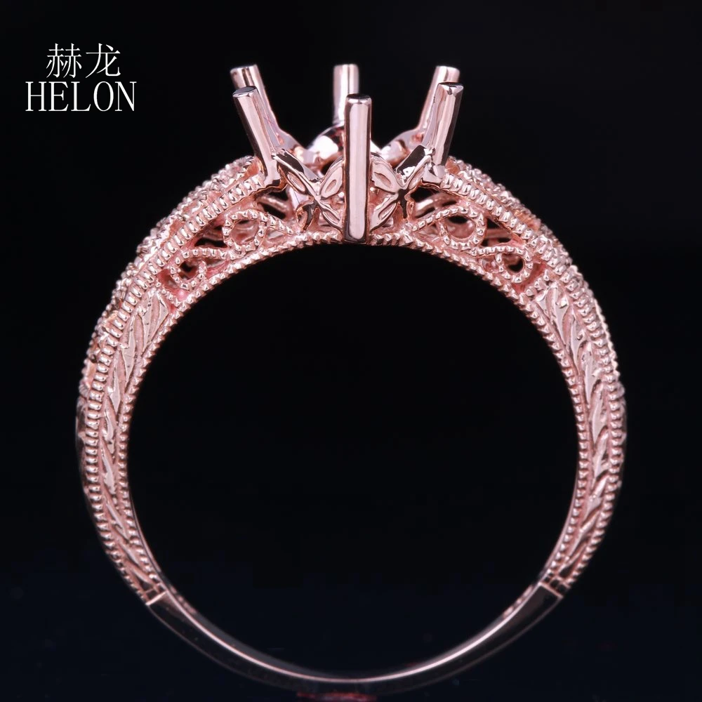 HELON круглый 7 5-8 мм твердые 10 к розовое золото для женщин в винтажном стиле Стиль