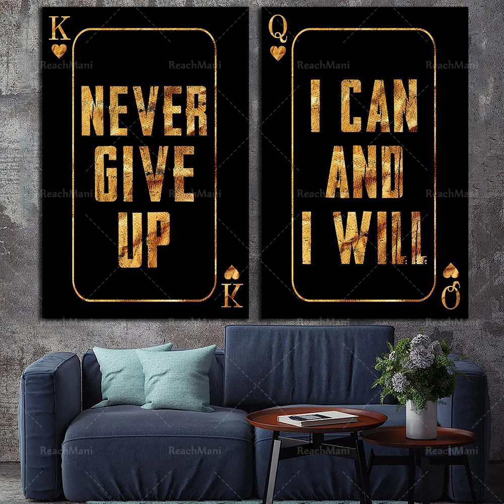 

Never Give Up Wall Printing Quote Artist Home Decoration Motivational Poster