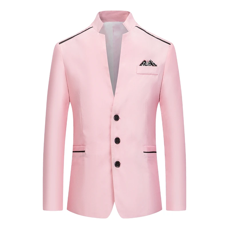 New Vintage Blazer Men 2020 Plus Size Chinese Style Business Casual Stand Collar Male Slim Jacket | Мужская одежда