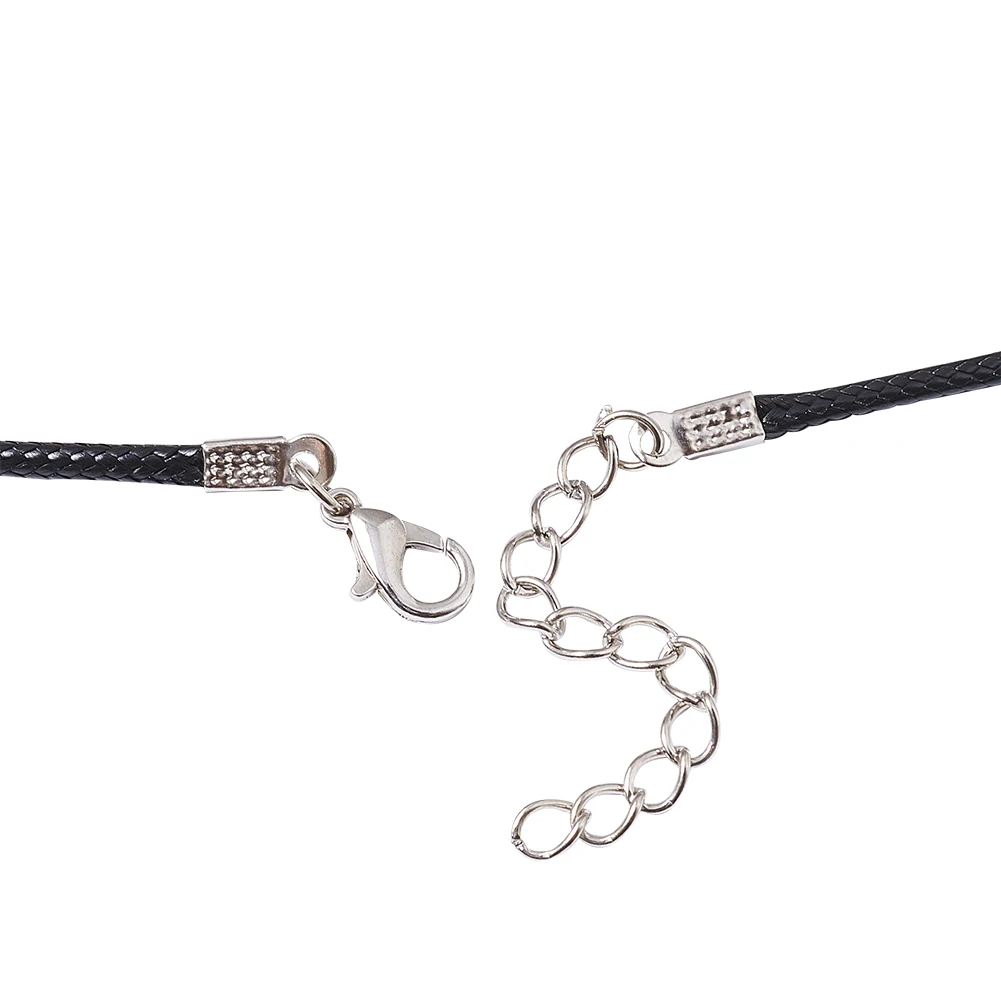 Шнуры из искусственной черной кожи 100 прядей для изготовления ювелирных изделий