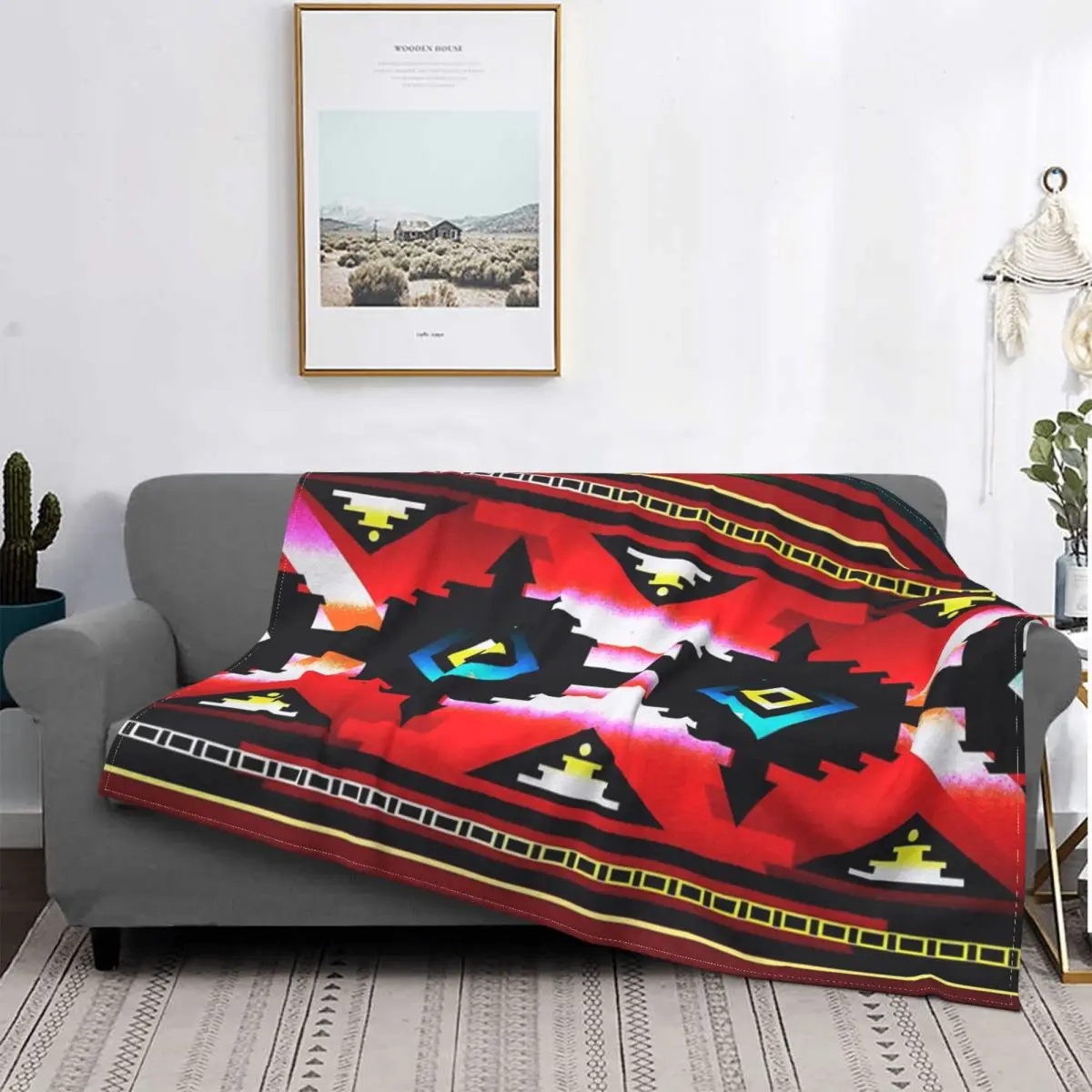 

Manta de El OYO a cuadros para cama, colcha de lana, cubierta de cama