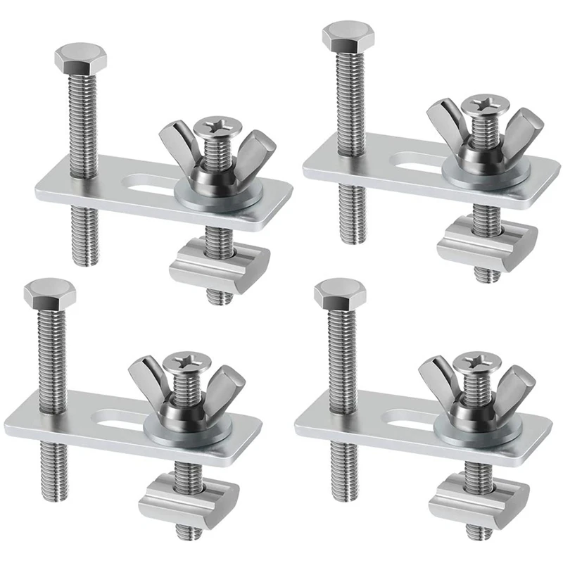 4 Pack T-Track Clamp,Mini T Track Hold Down Clamps Kit Compatible with 3018-PRO,3018-PROVer,1810-PRO CNC Router Machine