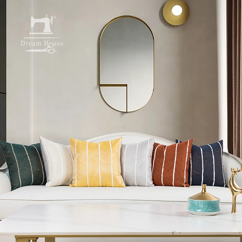 

Наволочка для подушки, дизайнерская легкая Роскошная жаккардовая наволочка с высокой точностью желтого, бежевого, оранжевого цветов