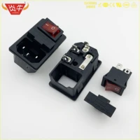 ac power plug inlet socket with switch fuse protection 250vac plug industrial socket plug 3pin panel power inlet socket ac 01